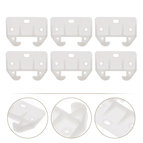 White Plastic Drawer Slides 12 Pack Center Mount Rails For Dresser And Closet Drawers No Fuss Install With Smooth Glide