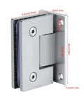 Soft Close Glass Shower Door Hinge Clip For 8-10mm Toughened Glass 90 Degree Frameless Stainless Steel Wall Bracket 1Pc