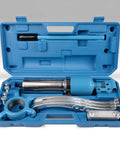 Badass 20 Ton Hydraulic Bearing Puller Kit Featuring Adjustable Dual Or Triple Jaw Setup Built In Fluid Pump And Forged Steel Frame in case.