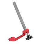 Side view of 19mm Bench Dog Clamp with Pro Grade Aluminum Alloy Body and Pad for woodworking tasks like planing milling cutting and grinding