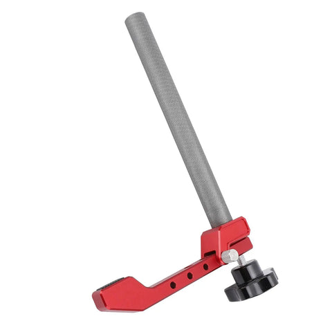 Side view of 19mm Bench Dog Clamp with Pro Grade Aluminum Alloy Body and Pad for woodworking tasks like planing milling cutting and grinding