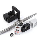 Upgrade Your CNC Machine With This 20Mm Ball Screw Kit SFU2010 That Offers Smooth Motion Up To 750mm Long Stroke Featuring C7 Grade Precision, Complete Single Nut BF15 HM Coupler And Everything Needed For NEMA23 Motors Without Breaking The Bank. shown with ball screw, nut housing, coupler, and bearing blocks
