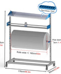 Hella Durable Bubble Wrap Roll Dispenser Cart Featuring Razor Edge Cutter And Smooth Gliding Casters, 155cm tall, sturdy, holding large roll.