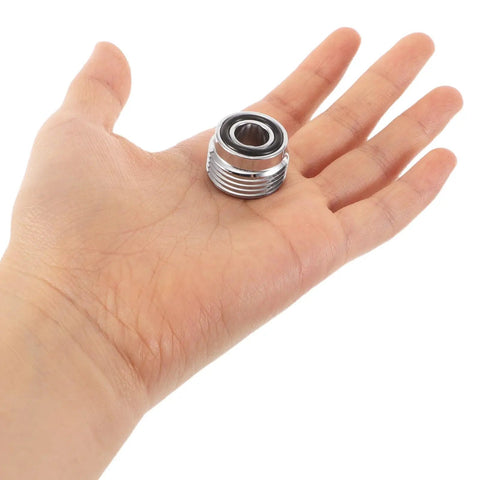 Hand holding DIN To Yoke Valve Adapter For Scuba Tanks Two Pack Pro Grade High Accuracy Anti Leak Design 230 Bar Capacity
