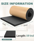 Heavy Duty Neoprene Foam Padding Sheets With Strong Grip Adhesive Backing For Gear Protection Badass Impact Resistance And Weatherproof Cushioning In Sleek Black Trim, measuring 12x59 inches, 3/4 inch thick.