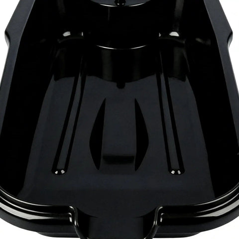 Heavy Duty Oil Drain Pan With Giant Capacity And Leak Proof Design For Super Smooth Auto Repairs And Parts Cleaning close-up view of interior detail.