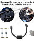 Honda VCM Muzzler Harness Disable Kit Replacement For 3.5L V6 Engine Plug And Play With Acura 2013 And Up Pilot 2009 And Up Accord 2008 And Up Ridgeline 2007 And Up Odyssey 2007 And Up Xspander New Version Easy Install No Hassle Performance, showing components and installation steps.