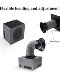 Kick Your Soldering Game Up With This Portable Fume Extractor Packing Triple Layer Filters And A Snazzy Adjustable Arm For Clean Shop Air And Happy DIY Crews showing flexible bending and adjustable smoking pipe.