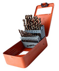 Heavy Duty 25Pc Twist Drill Bit Kit With Cobalt HSS Made For Cutting Through Stainless Steel Iron Fast Quick Chip Removal Bits Perfect For DIY Projects And Pro Jobs You Gonna Love in orange metal case