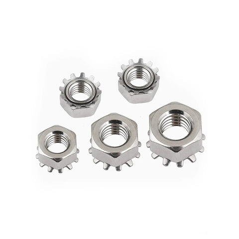 Size Six By Thirty Two Keps Nuts With External Tooth Washer For Quick Locking Built Tough In 304 Stainless Steel Corrosion Resistant