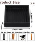 Straight Up Heavy Duty Rubber Floor Savers And Non Slip Furniture Pads 5.5x5.5cm for securing furniture like sofas and tables.