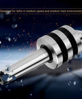 MT3 live center, heavy-duty Morse taper 3, alloy steel rotary lathe center (side view)