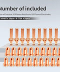 Pro Grade Plug And Play Plasma Cutter Consumables Kit 30 Piece Set With Electrodes And Nozzles For PCH M 102 Torch 80A display