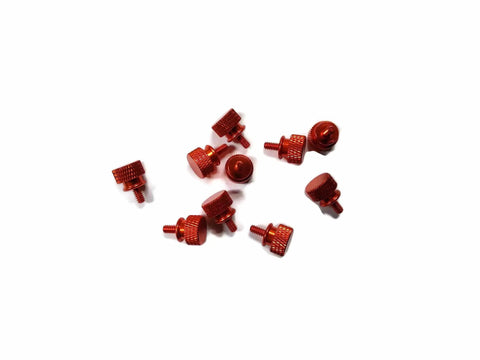 Ten Pack Anodized Aluminum Computer Case Thumb Screws 6 32 Thread For Computer Case Covers Power Supply PCI Slots Hard Drives Orange DIY Hardware Set Durable And Easy To Grip