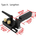 Heavy Duty Aluminum Miter Track Stop With Smooth Sliding T Slot Locking Bar dimensions showing 98mm length and 60mm width