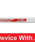 Kickin Heavy Duty Commercial Door Push Bar Panic Exit Device With Alarm For Aluminum Sprayed Finish
