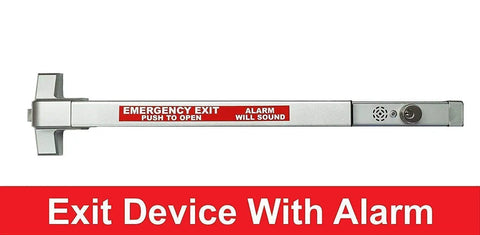 Kickin Heavy Duty Commercial Door Push Bar Panic Exit Device With Alarm For Aluminum Sprayed Finish