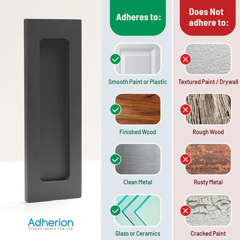 6 Inch Finger Flush Pulls For Closet Pocket And Sliding Barn Door Handle Set With Rectangular Plate Recessed Pull Matte Black Finish