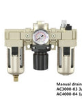 Modular F.R.L. Pneumatic Units With Solenoid Valves And Pressure Regulating Valve AF4000-04D Compatible AC2000-02 To AC5000-10D Series Heavy Duty