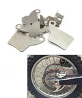Disc Brake Pads For Motorcycle Front And Rear Calipers With Pin And Spring Kit Off Road Bikes Ready To Roll Quiet Braking And Noise Reduction For Smoother Rides Durable High Performance Pads installed on rear dirt bike wheel