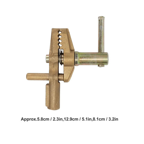 Side view of Heavy Duty 800A Brass Welding Ground Clamp With Rubber Sleeve, 35mm Opening, showing jaw details