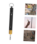 KICHOUSE fishing detacher tool with black handle, gold grip, stainless needle and key ring