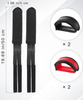 4 Piece Bike Pedal Straps With Adjustable Toe Clips For Fixed Gear Road BMX And MTB Bikes Anti Slip Nylon Straps With Double Adhesive In Red And Black