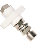 High Temp Electric Terminal Block For Copper Connectors, Detachable Junction Block Spare Part, 3.8 Mm Wire Size, Pro Grade Setup, Easy Install, Built To Last For Industrial Electrical Projects. White high-temp copper terminal block, 3.8 mm