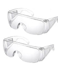 2 Pairs Dustproof And Splashproof Louvered Safety Goggles For Construction, Lab, And Chemistry Use With Wraparound Protection