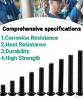 20 Pack 5/16-18x3/4 Button Head Socket Cap Screws set in 304 stainless steel displayed with specifications and benefits.