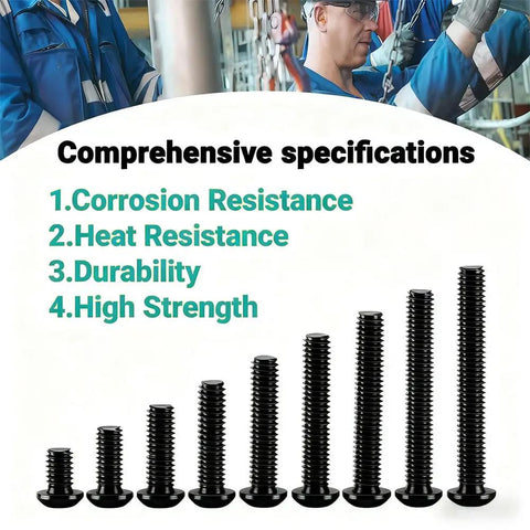 20 Pack 5/16-18x3/4 Button Head Socket Cap Screws set in 304 stainless steel displayed with specifications and benefits.