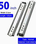 One Pair Heavy Duty Drawer Slides Ball Bearing Full Extension Cabinet Rails Three Fold Design 50 inch length and 5.3cm width.