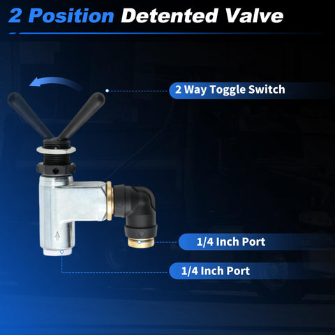 BA14500 One Quarter Inch Pneumatic Control Valve Air Toggle Switch For Peterbilt Truck Air Control Systems And Industrial