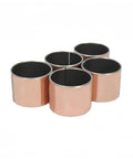 Ten Pack Of SF1 Self Lubricating Bushings 20Mm X 15Mm Oilless Sleeves in copper and black, showcasing durability for heavy machinery use.