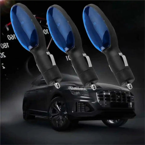 Gas Saver 5 Pack Quick Plug And Play Install Spill Free Fuel Saver For Gasoline And Other Fuels with car in background