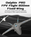 Dolphin Pro FPV Fixed Wing Plane For Grownups DIY Throw Launch Quick Assembly EPP Airplane in flight simulation scene.