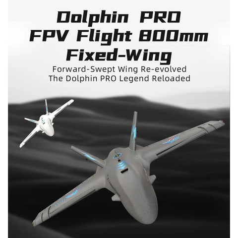 Dolphin Pro FPV Fixed Wing Plane For Grownups DIY Throw Launch Quick Assembly EPP Airplane in flight simulation scene.