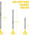 Heavy Duty 60 Inch Mop Handle Designed For Commercial And Household Floor Cleaning Via Adjustable Thumb Wheel Clamp with adjustable height