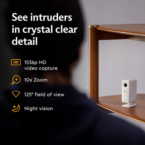 11 Piece Wireless Home Security System Gen 3 With Wireless Indoor HD Camera, Plug And Play Setup, Night Vision, 1536p HD