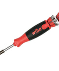26InOne Ultra Driver Set 14 Piece Kit With Magnetic Bits And Precision Screwdrivers For Home Auto And Workshop Use Built Tough Versatile Hand Tool Collection, red and black handle with bits.