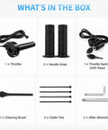 Full Twist Throttle Fits Ridstar Q20 Q30 H20 Surron Style 3 Pin Plug And Play Wiring Compatible With YVY C20 Electric Dirt Bike Upgrade: throttle, grips, keys