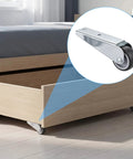 Heavy Duty Vertical Gate Support Track Rollers And Wheels For Smooth Sliding Patio Doors Anti Sag Fence Hardware Two Piece Setup Glides Like Butter Guaranteed, showing a close-up of a silver track roller.