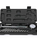 Dial Bore Gauge Set 50 To 160 Mm With 0.01 Mm Accuracy For Engine Cylinder Measurement, shown in open case with 12 heads.
