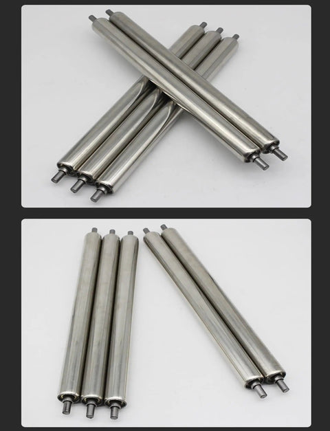 Heavy Duty Built To Last Stainless Steel Conveyor Roller 1 Inch Diameter 550mm Long Unpowered Replacement Slide Roller for Commercial Use Smooth Metal Roller With High Load Bearing And Wear Resistance
