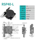 RSP40-L Compact 40mm Manual Sliding Platform Rotary Stage With 360 Degree Optical Adjust Stage Aluminum Micropositioning Platform