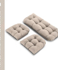 Outdoor Wicker Chair Cushions 3 Piece Set For Patio Furniture Includes One Loveseat Cushion 44x22x4 And Two U Shaped Cushions 22x22x4 Indoor Outdoor Use Fade Resistant And Waterproof Taupe