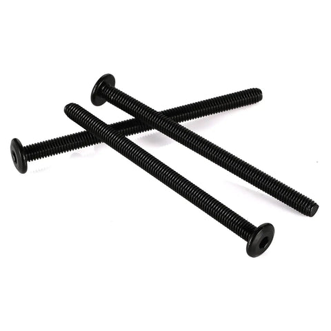 Heavy Duty Quarter Inch By Twenty Flat Head Socket Head Screws Furniture Bolts Countersunk Connectors Stainless Steel 304 Black Oxide