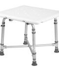 Heavy Duty Shower Chair For Tub Or Shower Bench With No Tools Needed, Adjustable Height, Non Slip Aluminum Frame, Lightweight Bath Seat