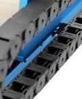 Close-up of the cable chain system on Heavy Hitting 3 Axis CNC Router Machine With 500W Air Cooled Spindle.