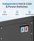 Close-up of power switches on Top Loading Water Cooler Dispenser With Three Temperature Settings, 3L Cold Tank And 1L Hot Tank.